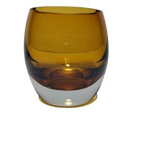 Mikasa Home Accents Solaris Amber Votive Candle Holder Heavy Base